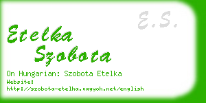 etelka szobota business card